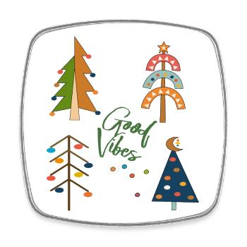 Weihnachten - Viereckiger Kühlschrankmagnet - Weiß - Vorne