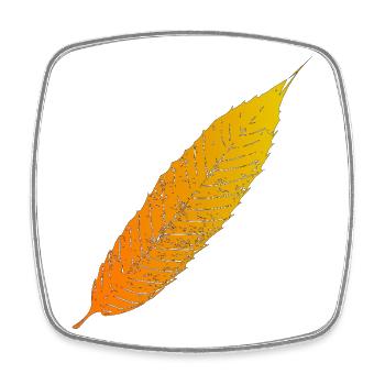 Herbstblatt Farbverlauf - Viereckiger Kühlschrankmagnet - Weiß - Vorne