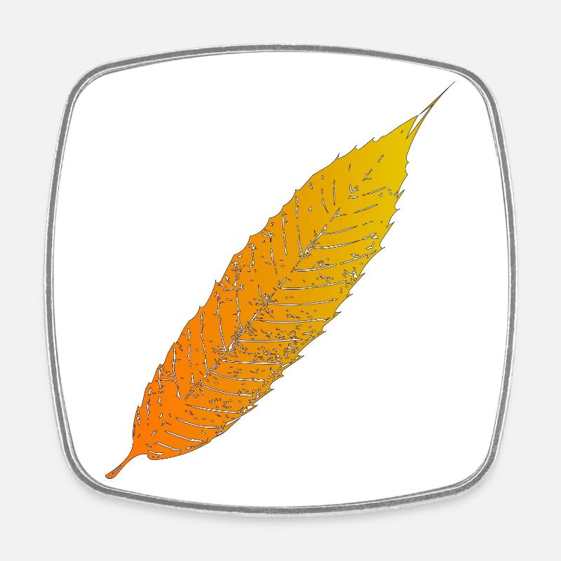 Dégradé de feuilles d’automne - Magnet carré - blanc