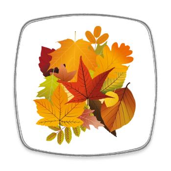 Herbstlaub - Viereckiger Kühlschrankmagnet - Weiß - Vorne