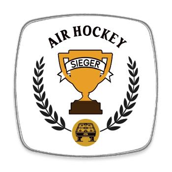 Air Hockey Winner Air Hockey Player Team Victory - Square fridge magnet - white - Front
