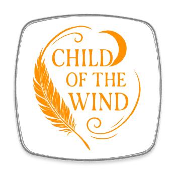 Child of the Wind -Spirit T-Shirt mit Freiheit - Viereckiger Kühlschrankmagnet - Weiß - Vorne