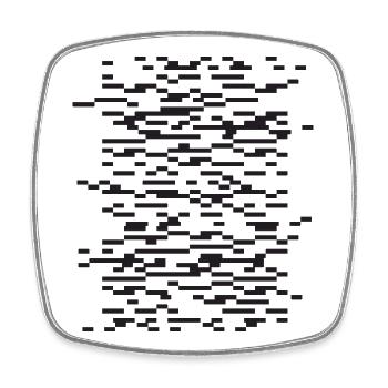 Glitch Stripe Abstrakte Nacht - Viereckiger Kühlschrankmagnet - Weiß - Vorne