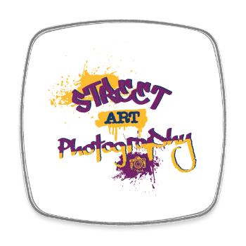 Éclat Spray Art Fotografie - Viereckiger Kühlschrankmagnet - Weiß - Vorne
