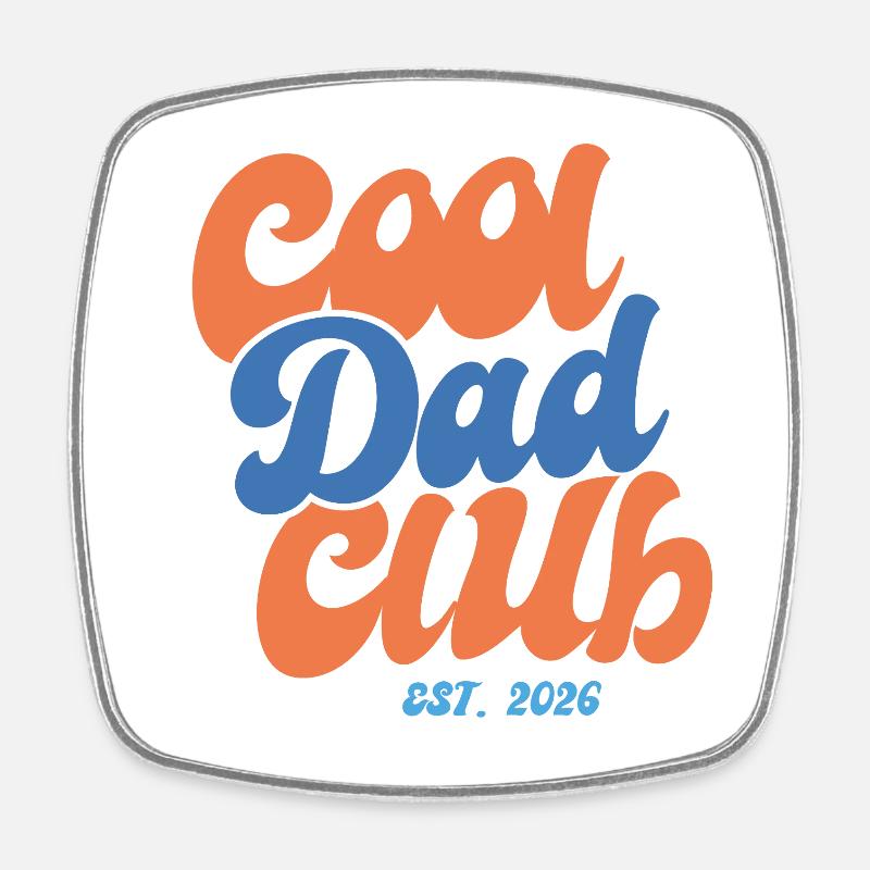 Cool Dad Club 2026 - Gift Idea - Square fridge magnet - white