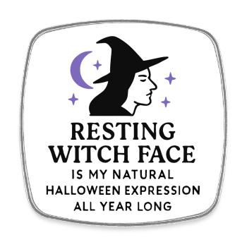 Halloween - Witch - Square fridge magnet - white - Front