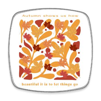 L’automne et le lâcher-prise - Magnet carré - blanc - Devant