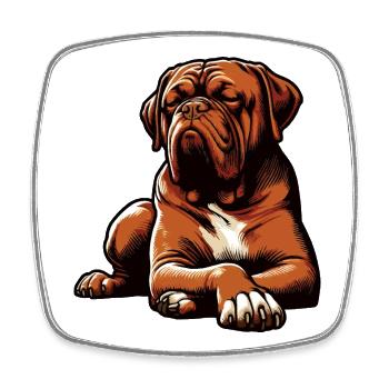 Mastiff de Bordeaux Propriétaire du Mastiff de Bordeaux - Magnet carré - blanc - Devant