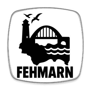 fehmarn schleswig holstein - Viereckiger Kühlschrankmagnet - Weiß - Vorne