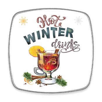  Winter - Viereckiger Kühlschrankmagnet - Weiß - Vorne