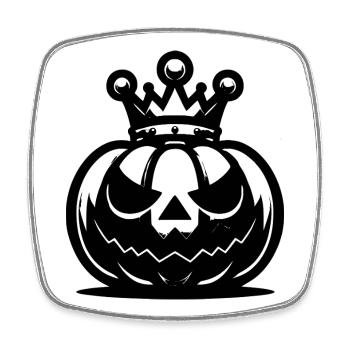Pumpkin King - Viereckiger Kühlschrankmagnet - Weiß - Vorne