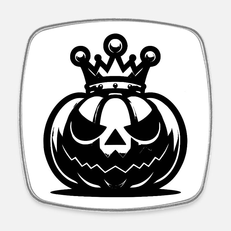 Pumpkin King - Viereckiger Kühlschrankmagnet - Weiß