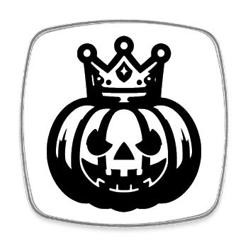 Pumpkin King - Square fridge magnet - white - Front