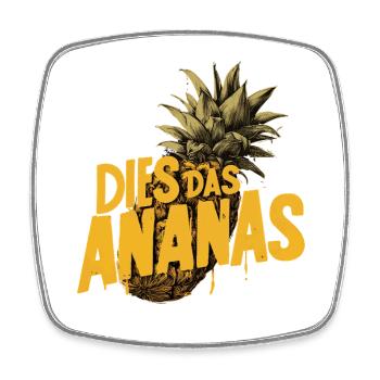 THIS THE PINEAPPLE – Funny Saying Pineapple - Square fridge magnet - white - Front