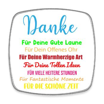 Kollegen Arbeitkollegen Danke Spruch Geschenk - Viereckiger Kühlschrankmagnet - Weiß - Vorne