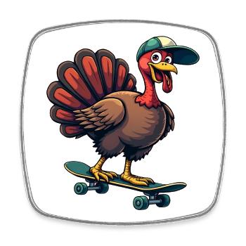Thanksgiving Truthahn Jungs - Viereckiger Kühlschrankmagnet - Weiß - Vorne