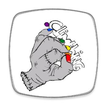 climthing - Square fridge magnet - white - Front