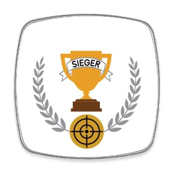 Airsoft Winner Winner Tournament Championship - Square fridge magnet - white - Front