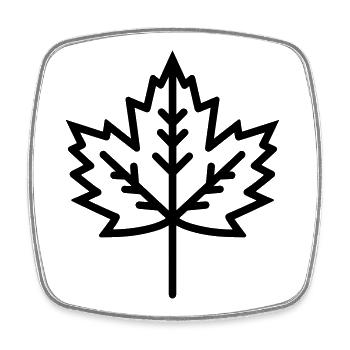 maple leaf - Square fridge magnet - white - Front