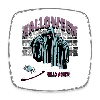 Halloween Geist Erwacht - Viereckiger Kühlschrankmagnet - Weiß - Vorne