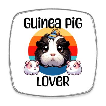 guinea pig lover - Viereckiger Kühlschrankmagnet - Weiß - Vorne