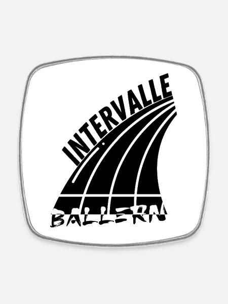Speed without limits. Intervals make you fast - Square fridge magnet - white