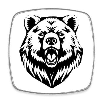 Bear Bears T-shirt Gift - Square fridge magnet - white - Front