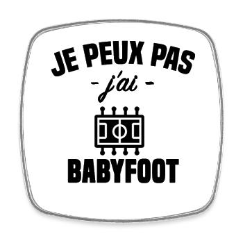 I can't I have table football - Square fridge magnet - white - Front