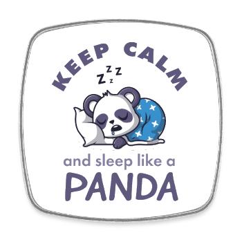Keep Calm and Sleep Like a Panda – Süße Träume - Square fridge magnet - white - Front