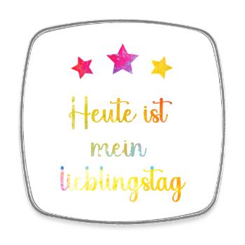 heute_ist_mein_lieblingstag_sterne_- - Square fridge magnet - white - Front