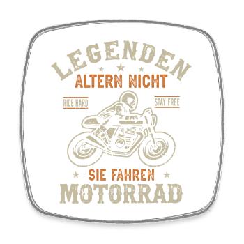 Moto Motard Motard Retraité Légende - Magnet carré - blanc - Devant