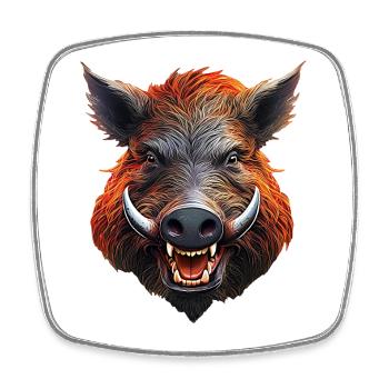 Wild boar - Square fridge magnet - white - Front