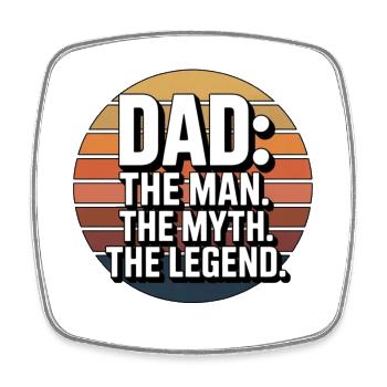 DAD: The Man The Legend - Square fridge magnet - white - Front