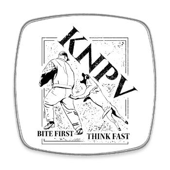 KNPV Working Dog Training  - Square fridge magnet - white - Front