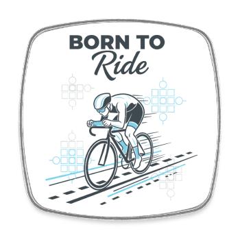 Born to Ride - Viereckiger Kühlschrankmagnet - Weiß - Vorne