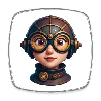 SCI GIRL - baby & kids - Square fridge magnet - white - Front