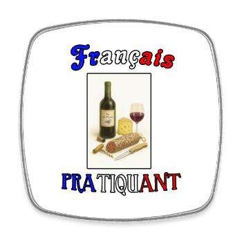Français pratiquant - Magnet carré - blanc - Devant