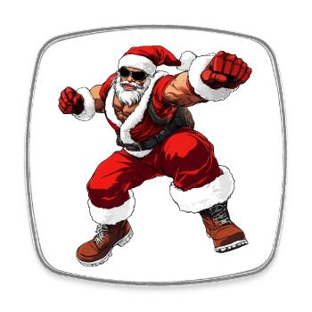 Boxer Weihnachten - Viereckiger Kühlschrankmagnet - Weiß - Vorne