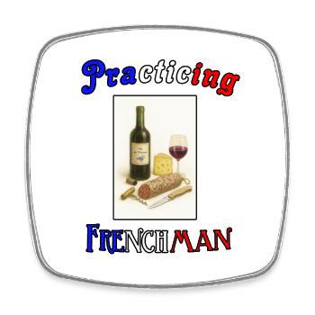 Français en exercice - Magnet carré - blanc - Devant