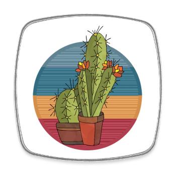 Flowers - Square fridge magnet - white - Front
