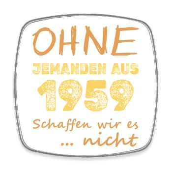 it 1959 - Square fridge magnet - white - Front