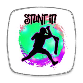 Scooter - Stunt it - Square fridge magnet - white - Front