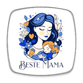 Beste Mama - Viereckiger Kühlschrankmagnet - Weiß - Vorne