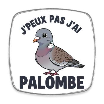 Chasseur Palombe Tradition Sud Ouest Palombière - Viereckiger Kühlschrankmagnet - Weiß - Vorne