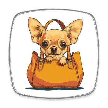 Chihuahua dans le sucre de poche - Magnet carré - blanc - Devant