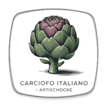 Carciofo Italiano – Artichoke - Square fridge magnet - white - Front
