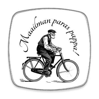 Der beste Opa der Welt – Opa – Opa – Radfahrer - Viereckiger Kühlschrankmagnet - Weiß - Vorne