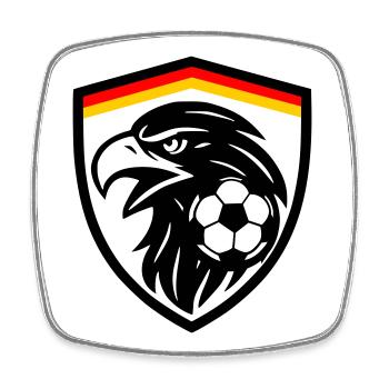 Deutschland Fußball Adler - Viereckiger Kühlschrankmagnet - Weiß - Vorne