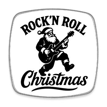 Christmas time Xmas weihnachten rock'n roll Santa - Viereckiger Kühlschrankmagnet - Weiß - Vorne