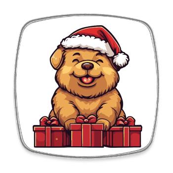 Chow Chow Dog Christmas Gifts - Square fridge magnet - white - Front